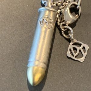 David Yurman 18KGold SS Bullet Pendant wBox Chain